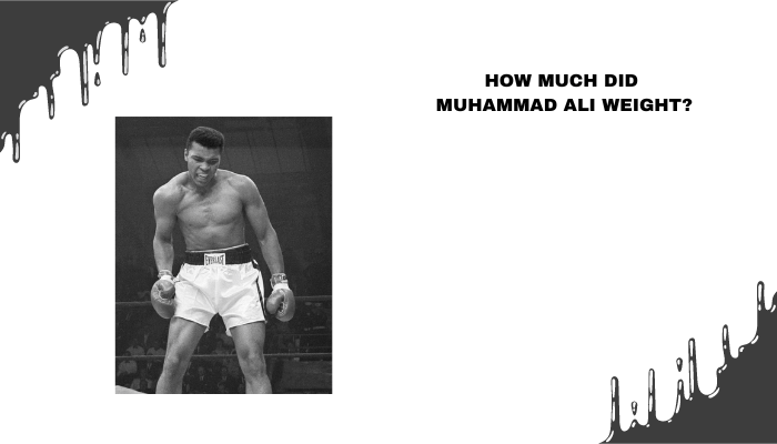 muhammad ali s weight details